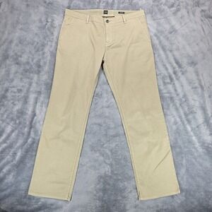 Hugo Boss Pants Mens 38x32 Khaki Regular Fit Classic Designer Casual Chinos
